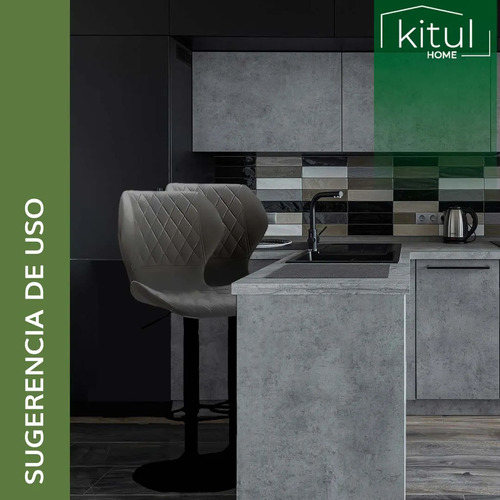 Set 2 Bancos De Cocina Alur Barra Silla Taburete Alto Cómodo Color Gris Oscuro