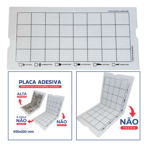 15 Pçs Refil 450x220 Mm Armadilha Pega Mata Mosca Mosquito