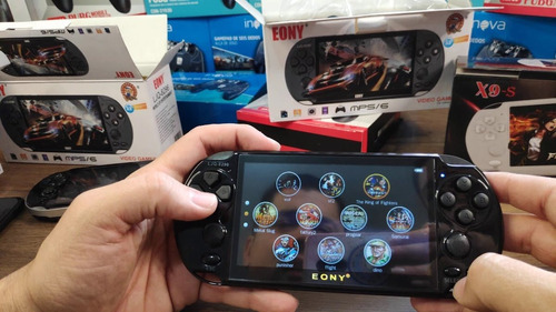 Video Game Player Portatil Eony Tela 5.1 Jogos Clássicos Mp5 Cor Preto