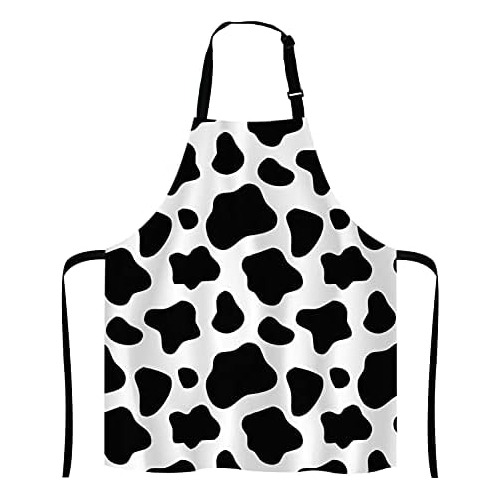 Cow Apron For Women And Men, Black And White Cow Patter...