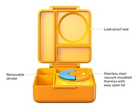 Imagen 3 de 6 de Caja Omiebox Bento Con Termo Aislado Para Niños, Sol