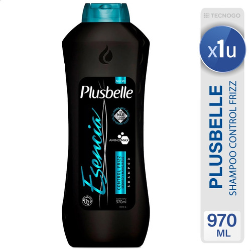 Imagen 3 de 5 de Shampoo Plusbelle Control Frizz Sedoso Y Manejable X1u