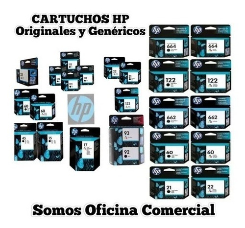 Recarga Cartucho Hp 122 664 662 675 901 60 61 62 63