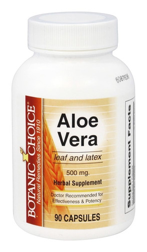 Botánicos De La Elección El Aloe Vera 500 Mg. 90 Cápsulas