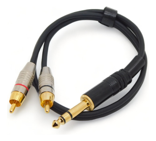 Cable Audio  Plug 6, 5 Stereo  A  2  Rca Macho 50 Cm Hamc