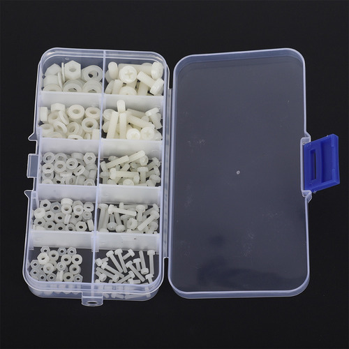 270 Unids/caja M2/m2.5/m3/m4/m5 Nylon Tornillo Arandela Assu