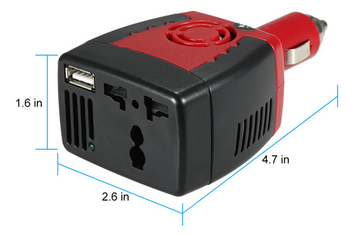 Inversor 150w Isqueiro Para Dc 12v Conversor Cigarette Power