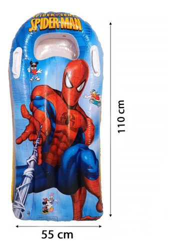Flotador-inflable Infantill- Spiderman Y Frozen, 110 X 55 Cm