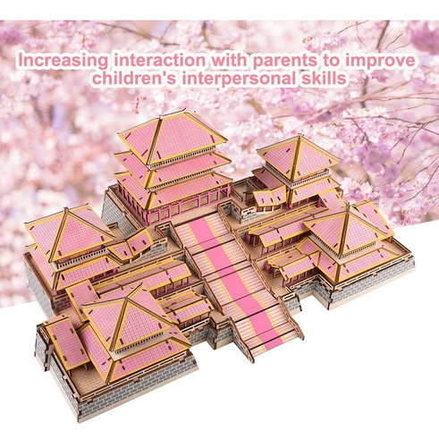 Accesorio De Madera Con Maqueta De Casa China En 3d Para Niñ