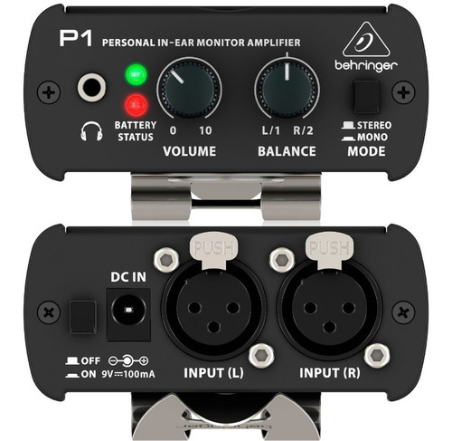 Amplificador De Auricular Behringer P1 In Ear Monitor