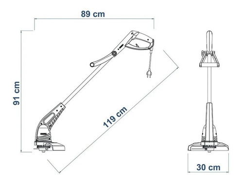 Imagen 5 de 10 de Bordeadora Electrica 1500w Tramontina Ap1500t Cesped Pasto
