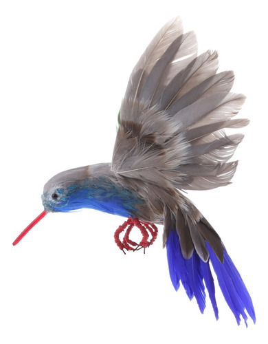 Figura Decorativa De Jardín Con Plumas De Colibrí Artificial