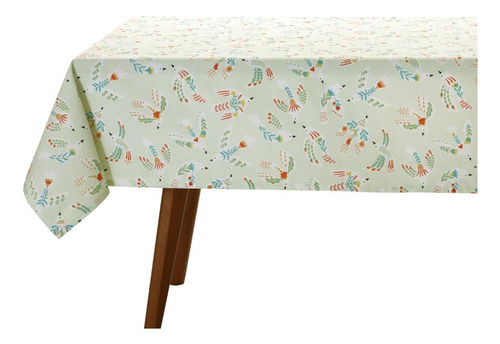 Toalha De Mesa Quadrada Döhler Clean Erica 4 Lugares