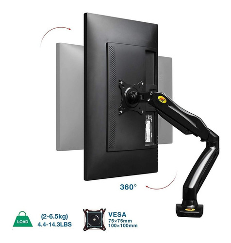 Imagen 6 de 10 de Soporte Monitor Led Escritorio De 17 A 27. Vea Video En Pc!!