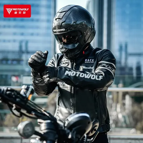 Motowolf Jm1 Chaqueta Moto Cuero Pu Protección Ce | Cuotas sin interés