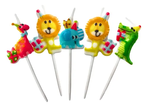 Set Velas Formas Para Torta Cumpleaños Por 5 Un