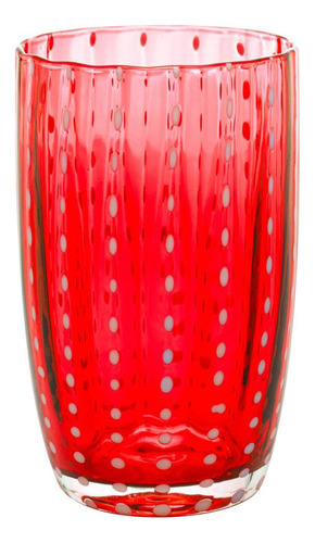 Jogo de Copos Altos de Vidro Orquídea Vermelho 500ml Conjunto Com 2 Peças - Wolff