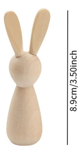 8x Pegado De Madera Muñecas De Muñecas Animales Diy
