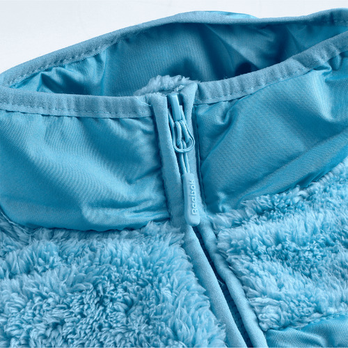 Chamarra Reebok Double Monkey Fleece Peluche Azul Ja0143
