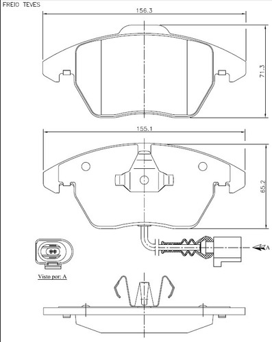 Imagem 2 de 5 de Kit Pastilha E Disco Dianteiro E Traseiro Audi A4 2.0t 2013