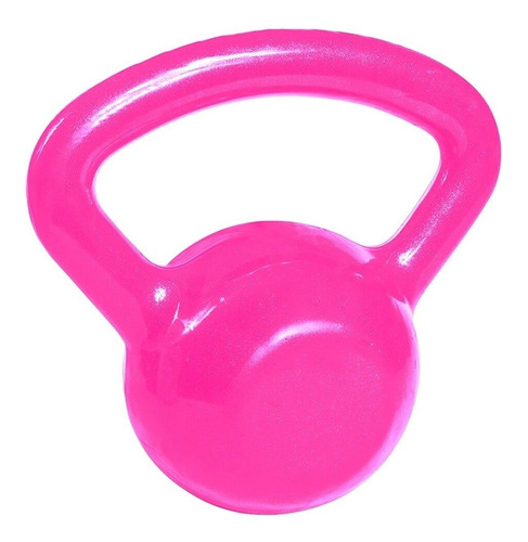 Kettlebell Emborrachado 6kgs Rosa Crossfit Treino Funcional