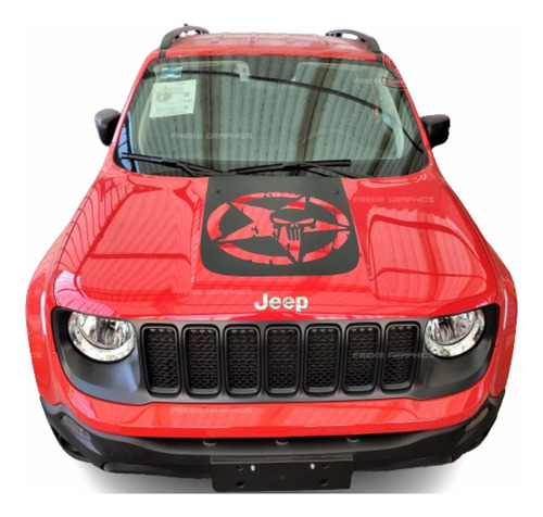 Stickers Franjas Cofre Jeep Renegade 1 Pieza Varios Diseños