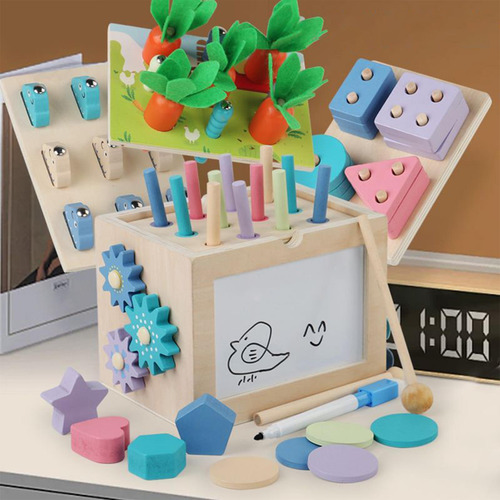 Juego De Juguetes Montessori Para Atar Cuentas, Formas Y