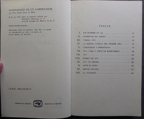 Confesiones De Un Gobernador - Carlos Loret De Mola (Usado)