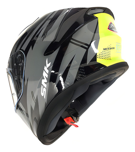 Capacete integral Smk Stellar Trek Visor Simple Black/Red Moto Full Face Capacete Ruby Design Tamanho Xl (61 cm)