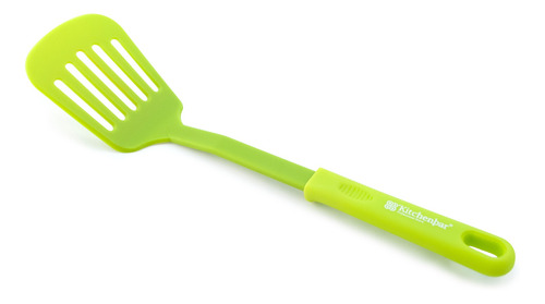 Imagen 1 de 4 de Espatula Ranurada De Nylon Verde