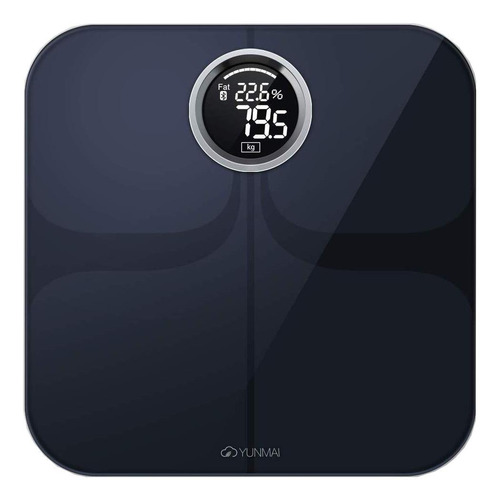 Balança corporal digital Yunmai Premium preta, até 150 kg