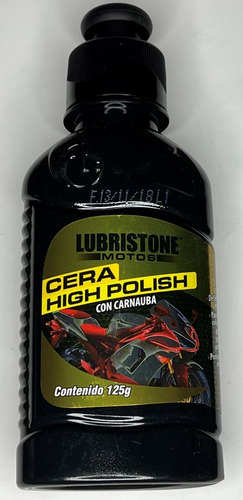 Cera High Polish Lubristone Para Moto 125g Con Carnauba