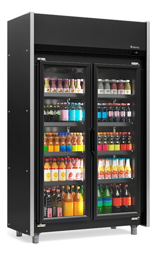 Refrigerador Vertical Geas 2 Portas All Black Lb Pr Gelopar Cor Preto 220v