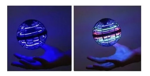 Imagen 3 de 7 de Pelota Azul Voladora Mágica Con Luz Led Diseño Portatil
