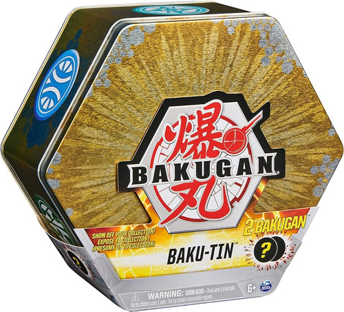 Bakugan Bakun Tin - Lata De Almacenamiento Y 2 Bakugan