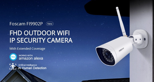 Foscam Fi9902p Camara Ip Exterior 1080p Full Hd Wifi Metalic
