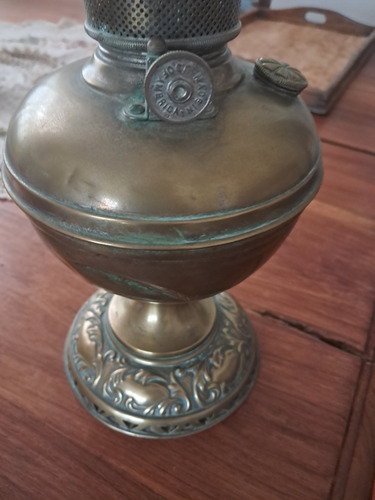 Lampara Antigua Kerosene Con Tubo Vidrio Sano Made In Usa (Usado)