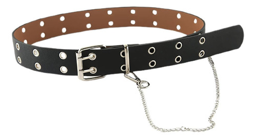 Cinturón De Doble Ojal Para Mujer - Cinturones De Cintura Pu