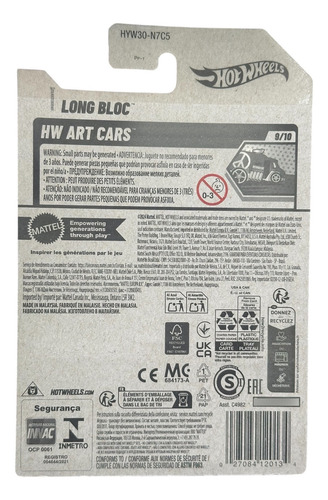 Hotwheels Long Bloc 673a Azul