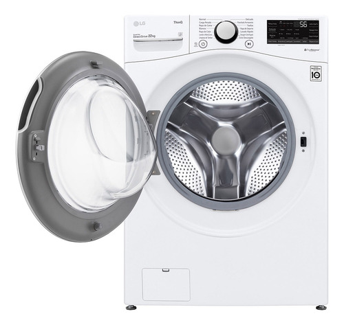 Lavadora LG Carga Frontal 22kg Wm22wv26sr Color Blanco