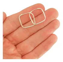Comprar Aros Argolla - Aros Plata 925 - Aros Cubanos - Cuadrados