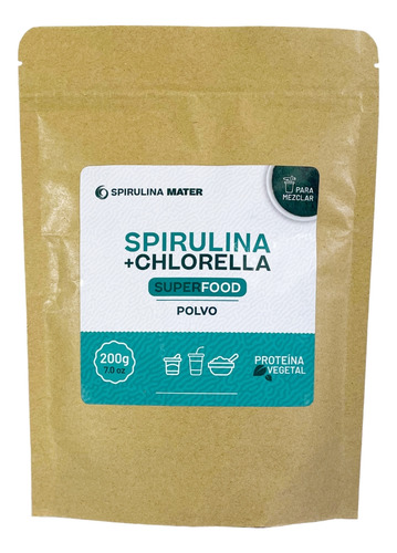 Bolsa De Spirulina + Chlorella 200gr