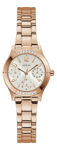 Reloj Para Mujer Marca Guess Oro Rosa Piper Color Del Fondo Blanco