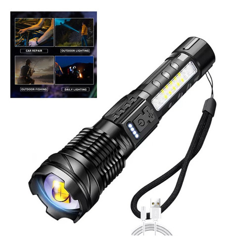 Titanium Tactical Laser Pro Camping Trail Usb Led Flashlight