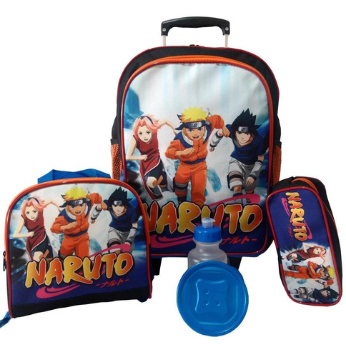 Kit Mochila Infantil Naruto Sakura Rodinhas