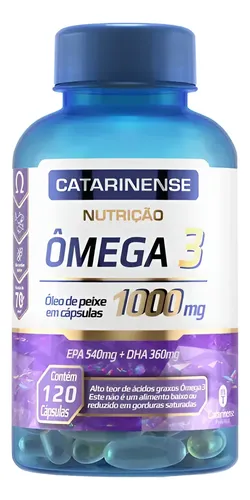 Ômega 3 Original 1000mg 120 Capsulas Catarinense Pharma Serm Sabor