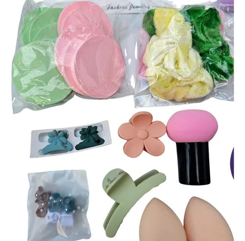 Set Belleza Esponjas Maquillaje Pinches Skincare Regalo