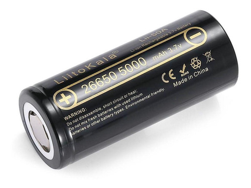 Bateria Pilha Liitokala 26650 Litio 5000 Mah 3,7 V Original