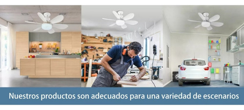 2 Set Ventilador De Techo Con Luz, E27 Ventiladores Mayoreo