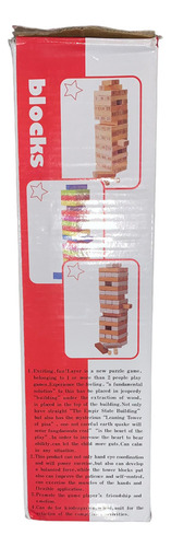 Juego De Mesa Bloques Madera Torre Didactico